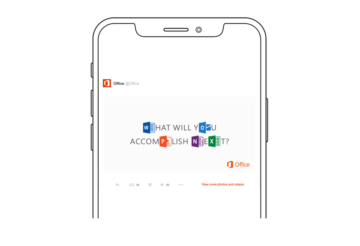 Microsoft Office Relaunch – Social Ad 1 | bdice | Creative Portfolio of Brandice Wilson